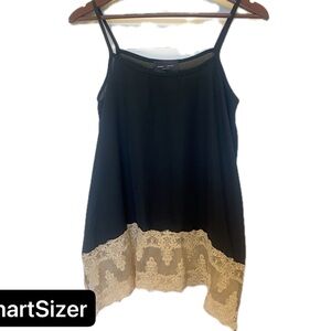 y2k style Romeo & Juliet couture cami with ivory lace trim